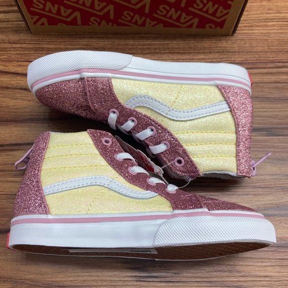 🆕 Vans Sk8-Hi Zip glitter girls sneakers - Picture 14 of 14